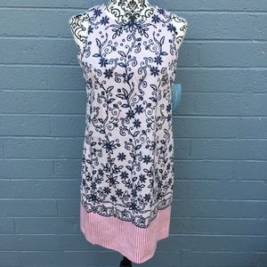 London times Pink Navy Blue Design Dress